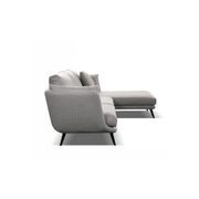 RANNI 3 Seater Sofa With Right Chaise - Warm Grey gallery detail image