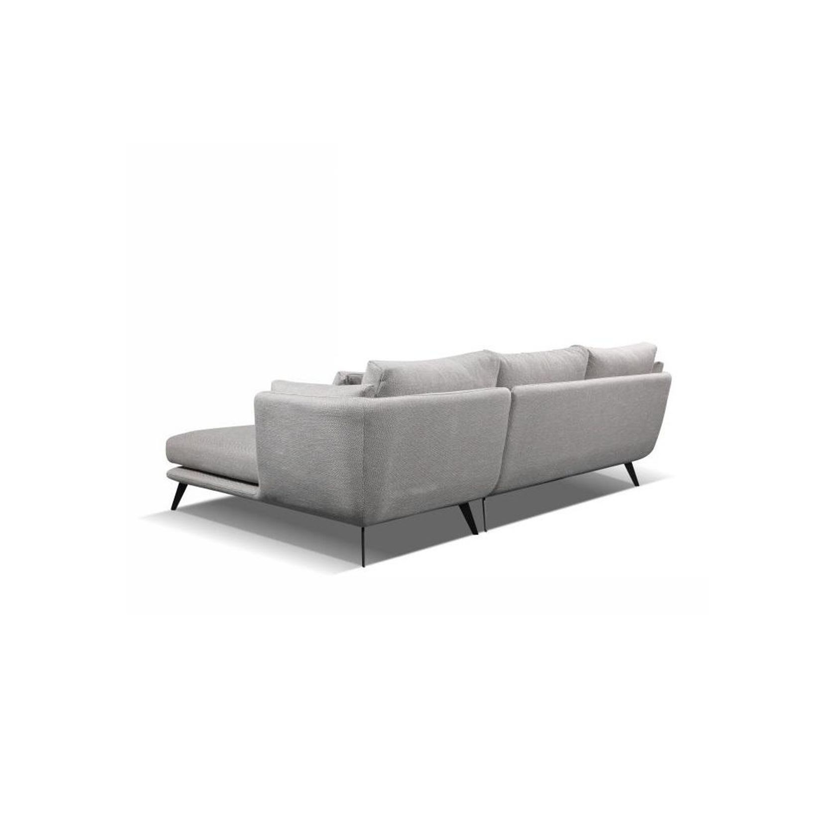 RANNI 3 Seater Sofa With Right Chaise - Warm Grey gallery detail image