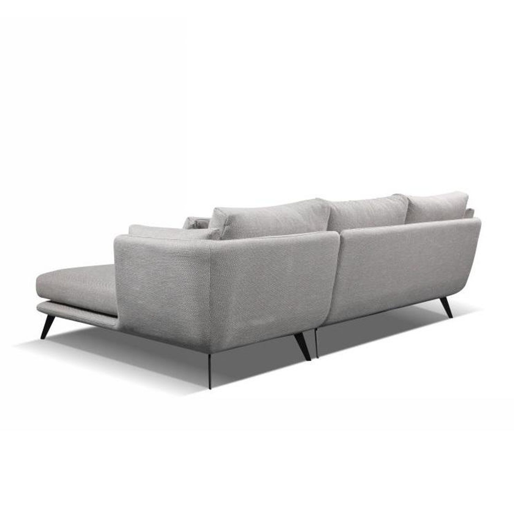 RANNI 3 Seater Sofa With Right Chaise - Warm Grey gallery detail image