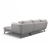 RANNI 3 Seater Sofa With Right Chaise - Warm Grey gallery detail image