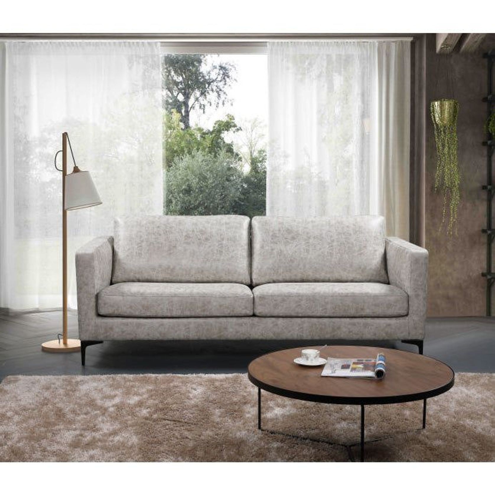 RYLAN 3 Seater Sofa - Taupe Grey gallery detail image
