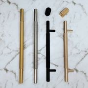 KT&CO Kitchen handles Knurled Bondi matt black / satin nickel / dark brushed brass/ champagne gallery detail image