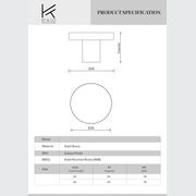 Solid Brass Kitchen Button Round Knobs gallery detail image