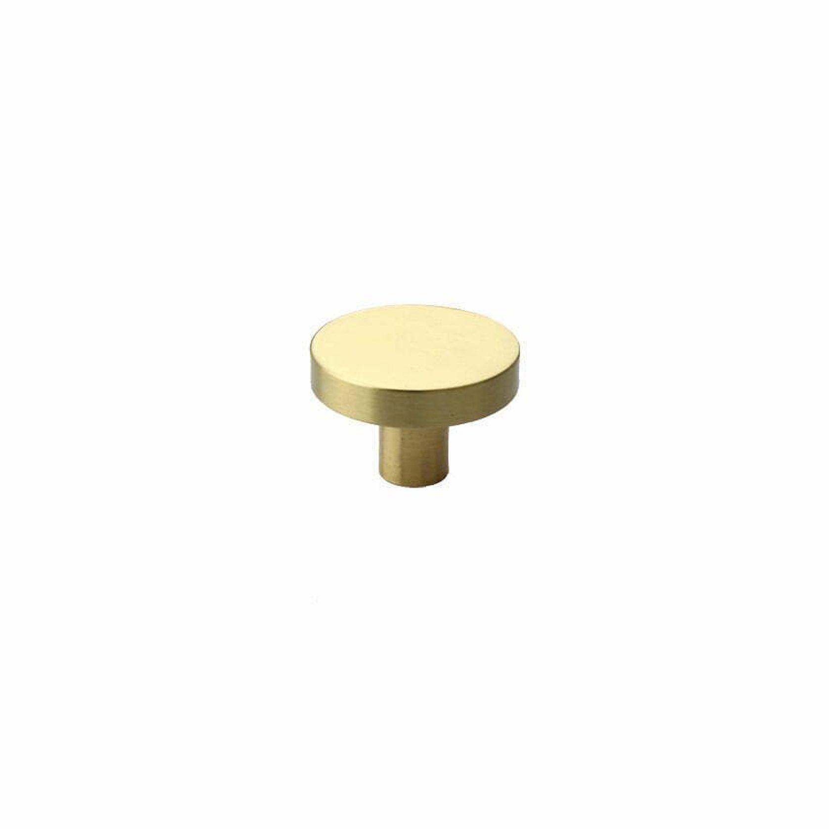 Kitchen button round knobs solid brass gallery detail image