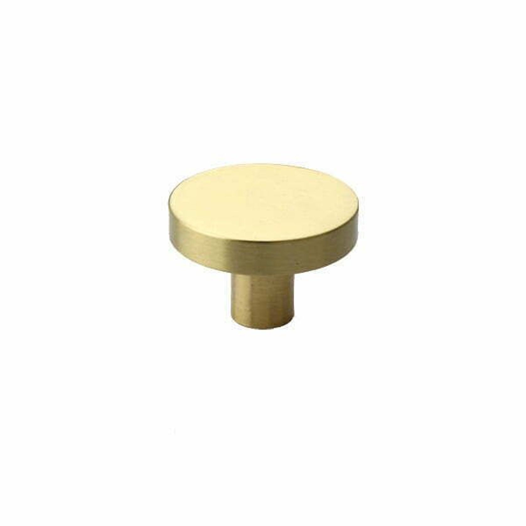 Kitchen button round knobs solid brass gallery detail image