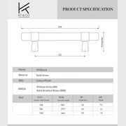 KT&CO Kitchen drawer handles Brushed brass/ Aged brass Mildura gallery detail image