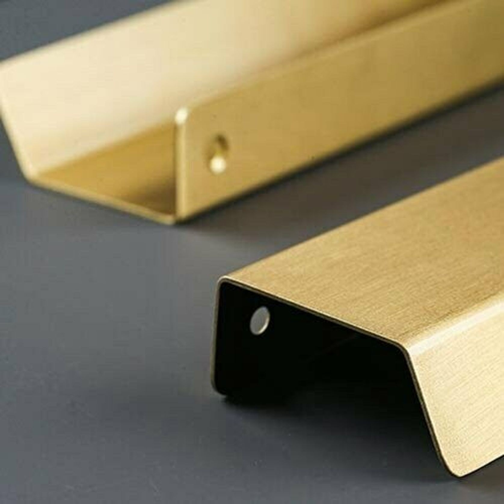 kitchen cabinet lip pull handles brass jervis bay gallery detail image