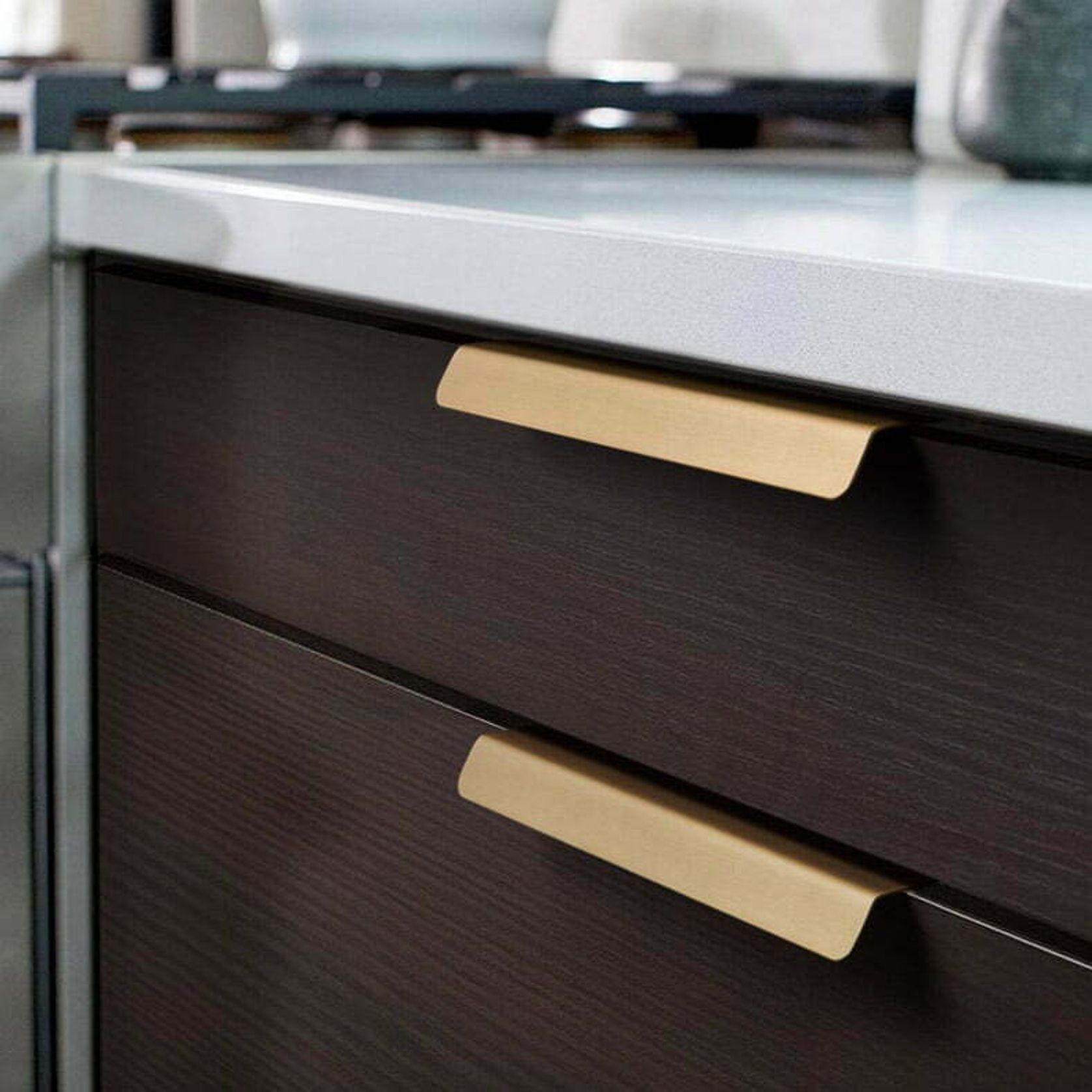 kitchen cabinet lip pull handles brass jervis bay gallery detail image
