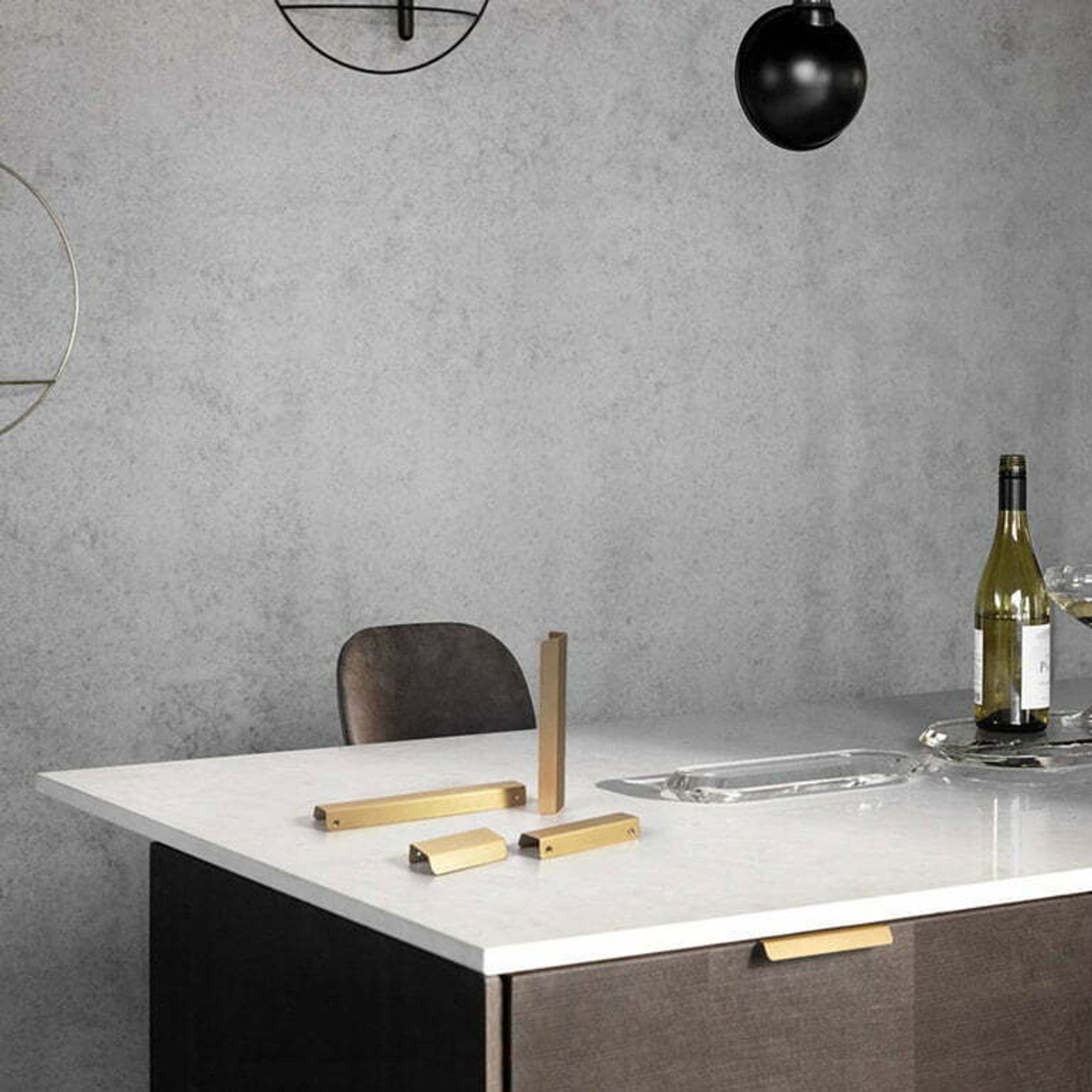 kitchen cabinet lip pull handles brass jervis bay gallery detail image