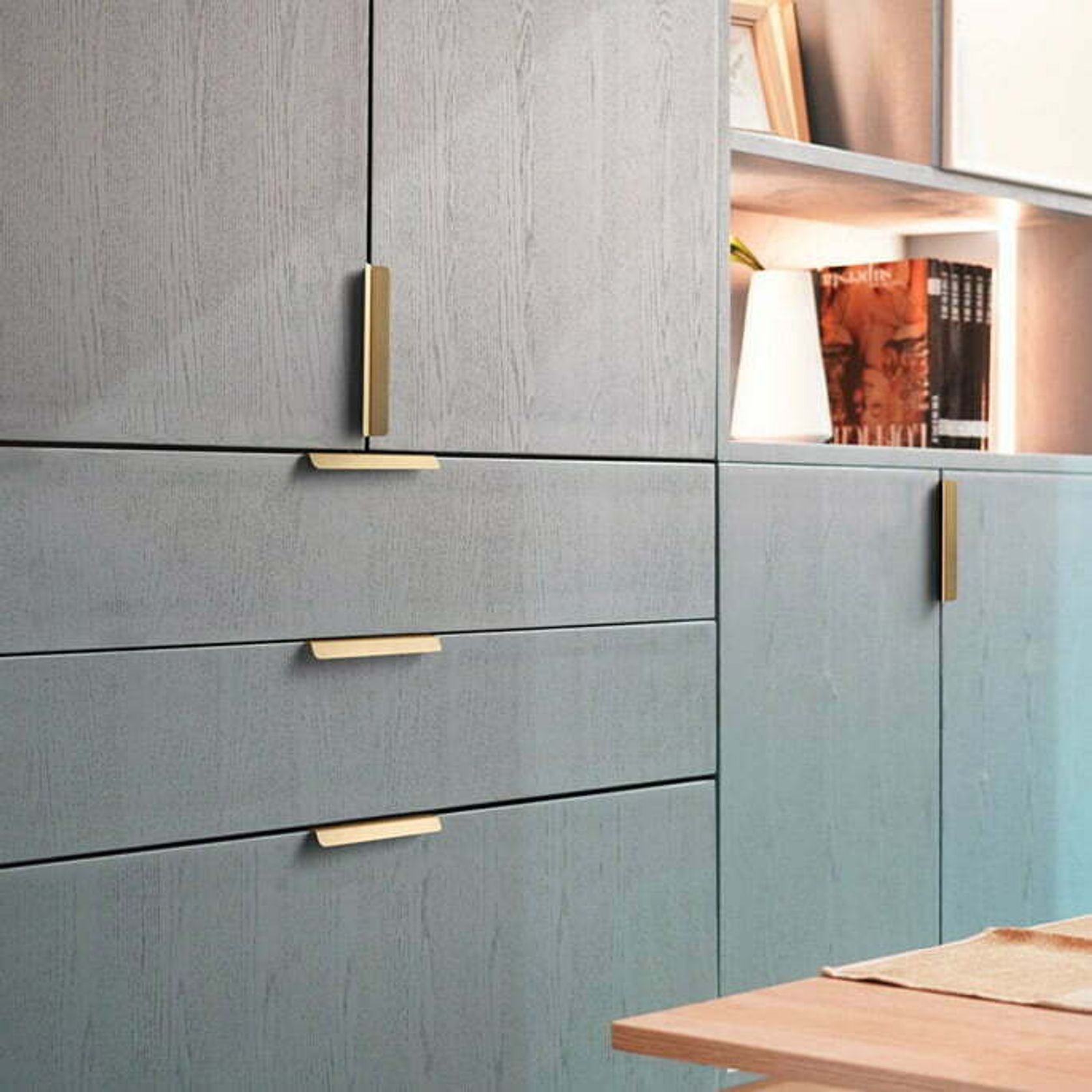 kitchen cabinet lip pull handles brass jervis bay gallery detail image