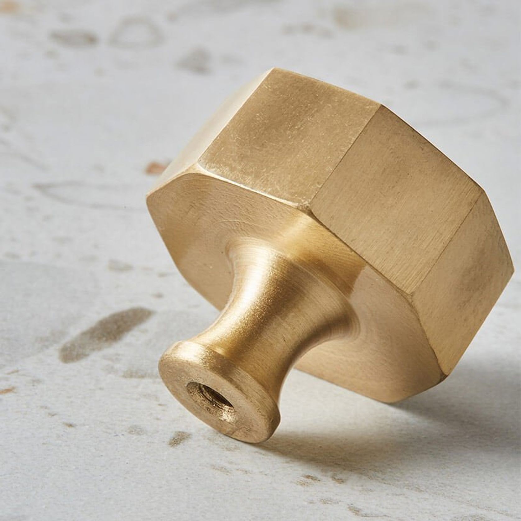 Octagon Solid Brass Cabinet Knobs gallery detail image