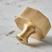 Kitchen knobs Octagon solid brass gallery detail image