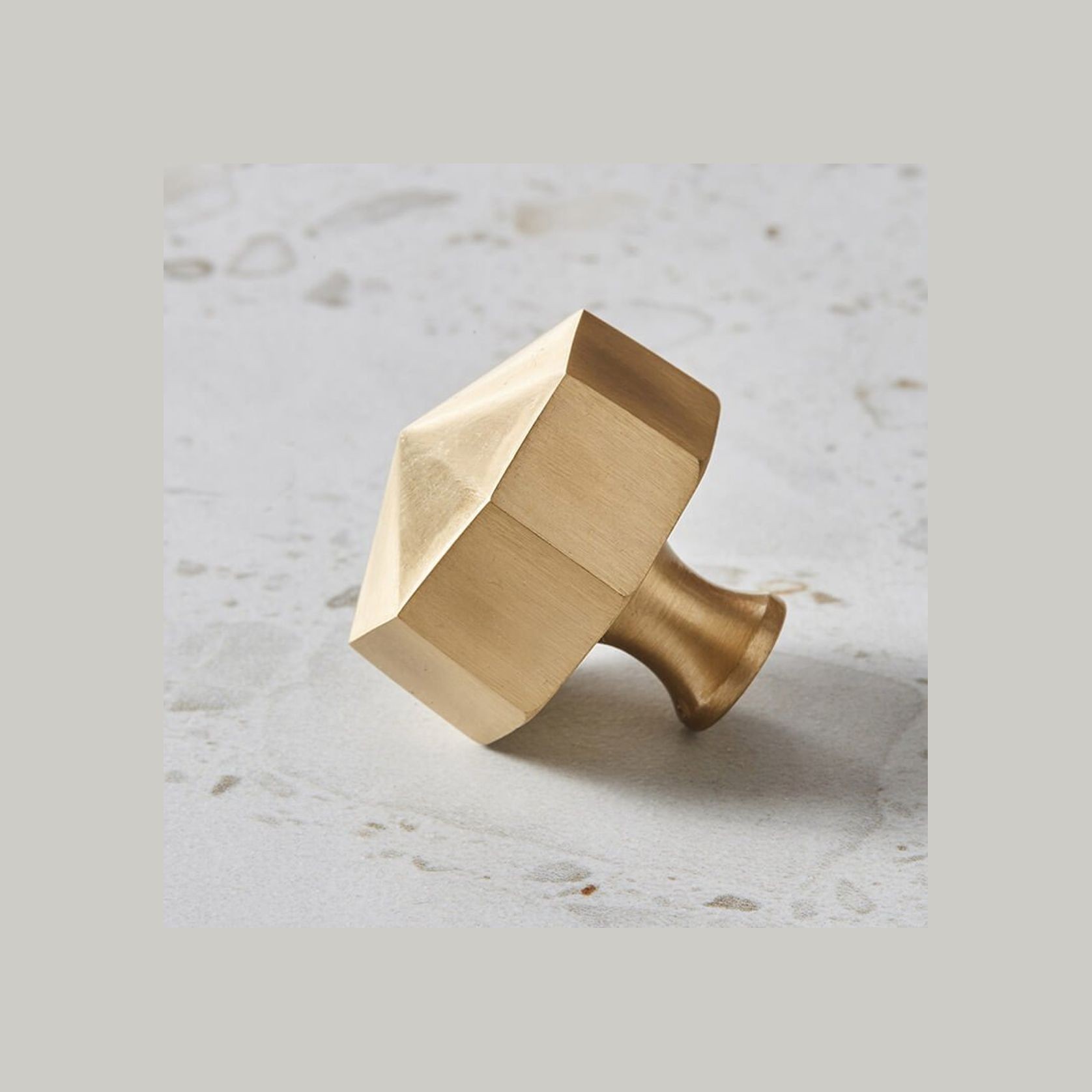 Kitchen knobs Octagon solid brass gallery detail image