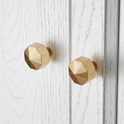 Kitchen knobs Octagon solid brass gallery detail image