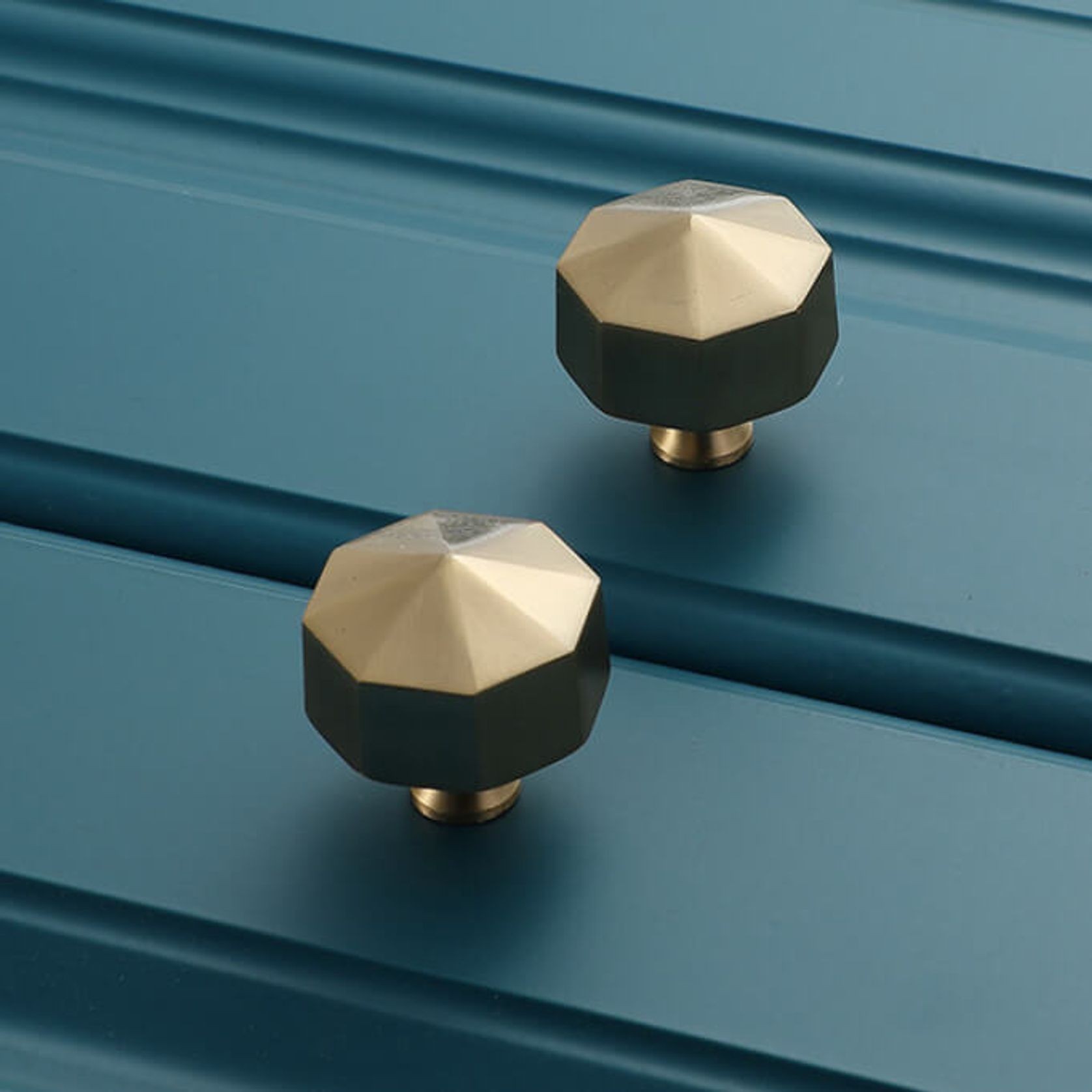 Kitchen knobs Octagon solid brass gallery detail image