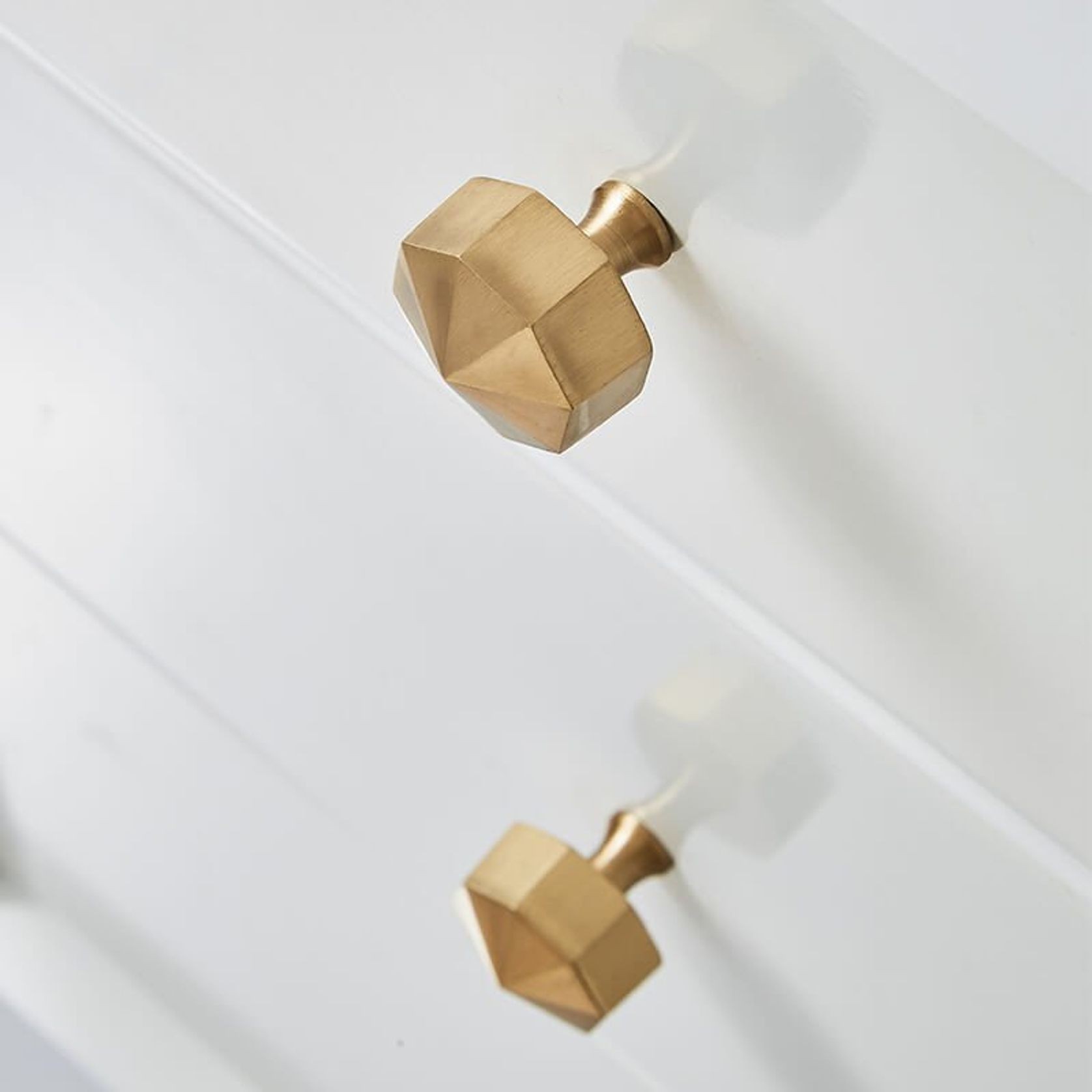 Kitchen knobs Octagon solid brass gallery detail image