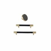 Leather Drawer handles solid brass gallery detail image