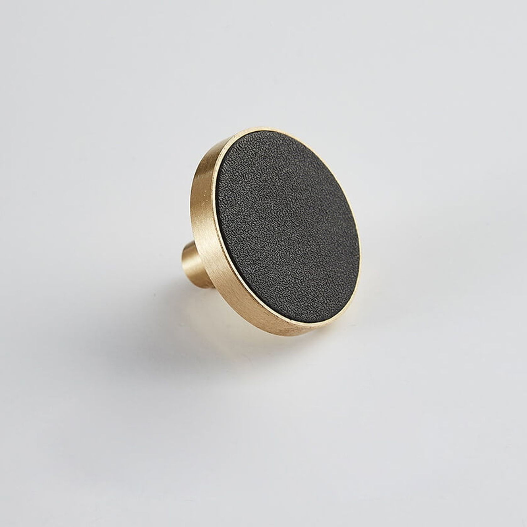 Leather Drawer handles solid brass gallery detail image