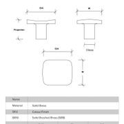 Kitchen cabinet knobs solid brass gallery detail image