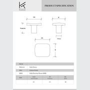 Kitchen cabinet knobs solid brass gallery detail image