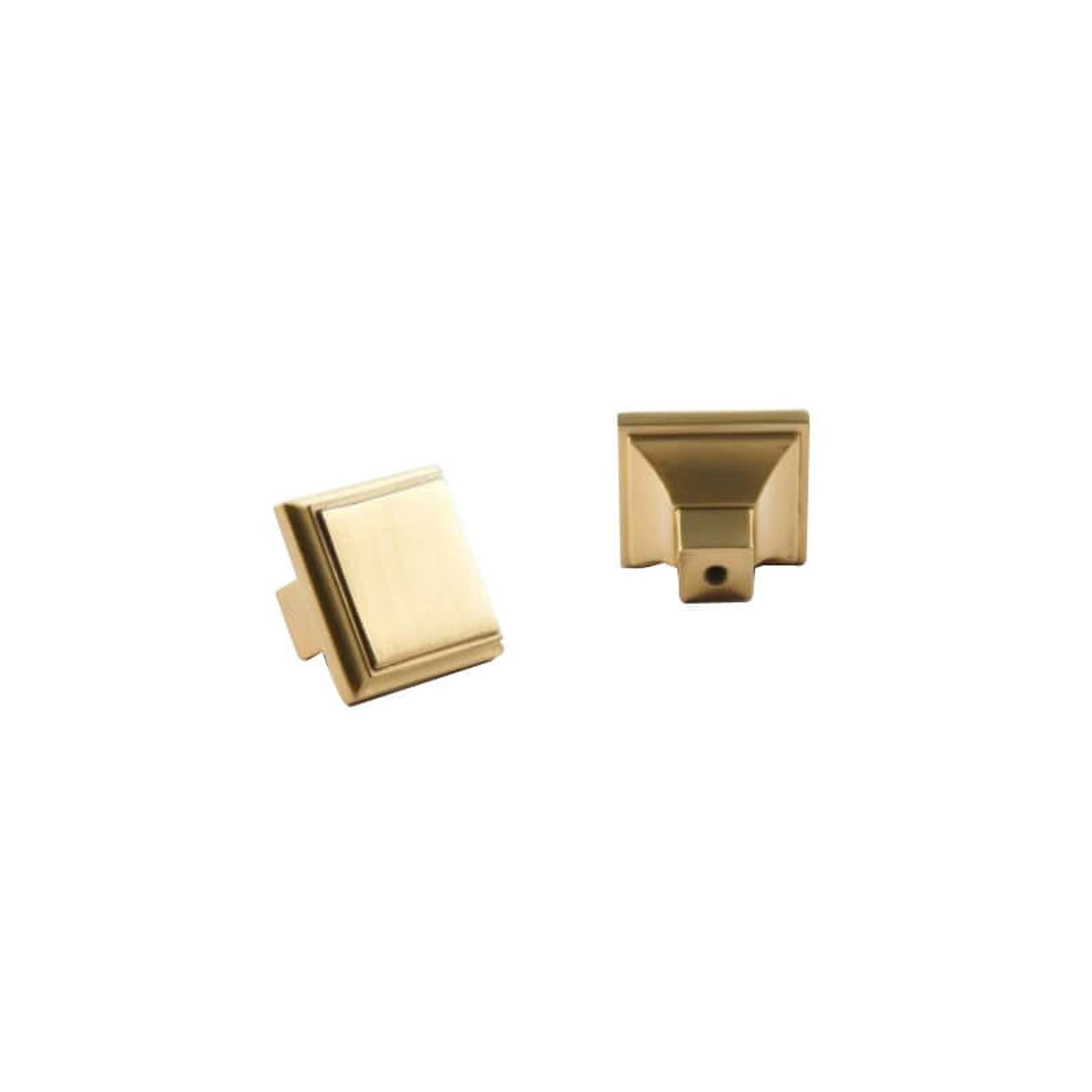 Kitchen drawer knobs square solid brass gallery detail image