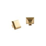 Kitchen drawer knobs square solid brass gallery detail image