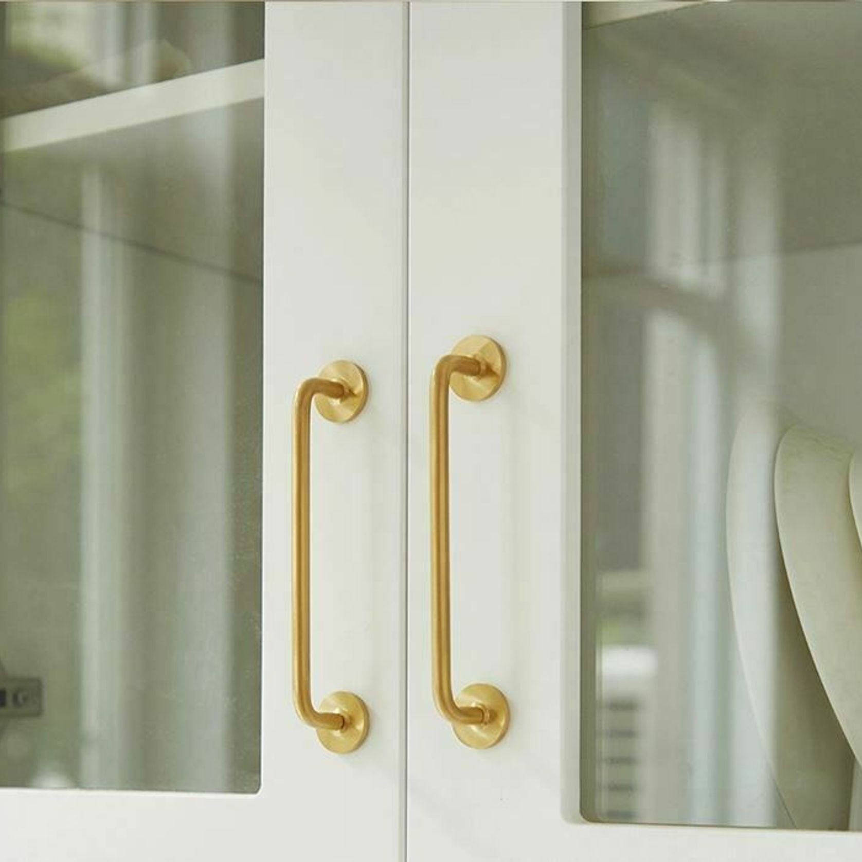 kitchen drawer handles whitehaven solid brass gallery detail image