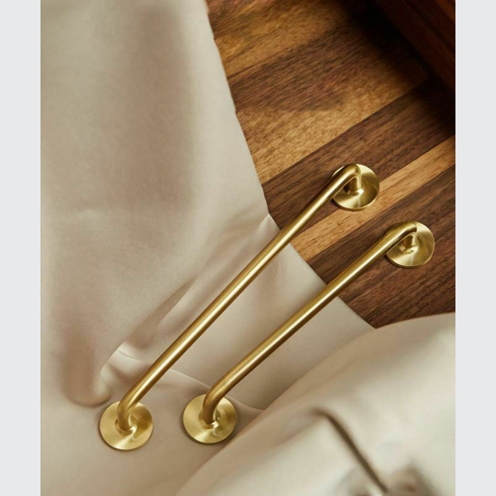 kitchen drawer handles whitehaven solid brass gallery detail image