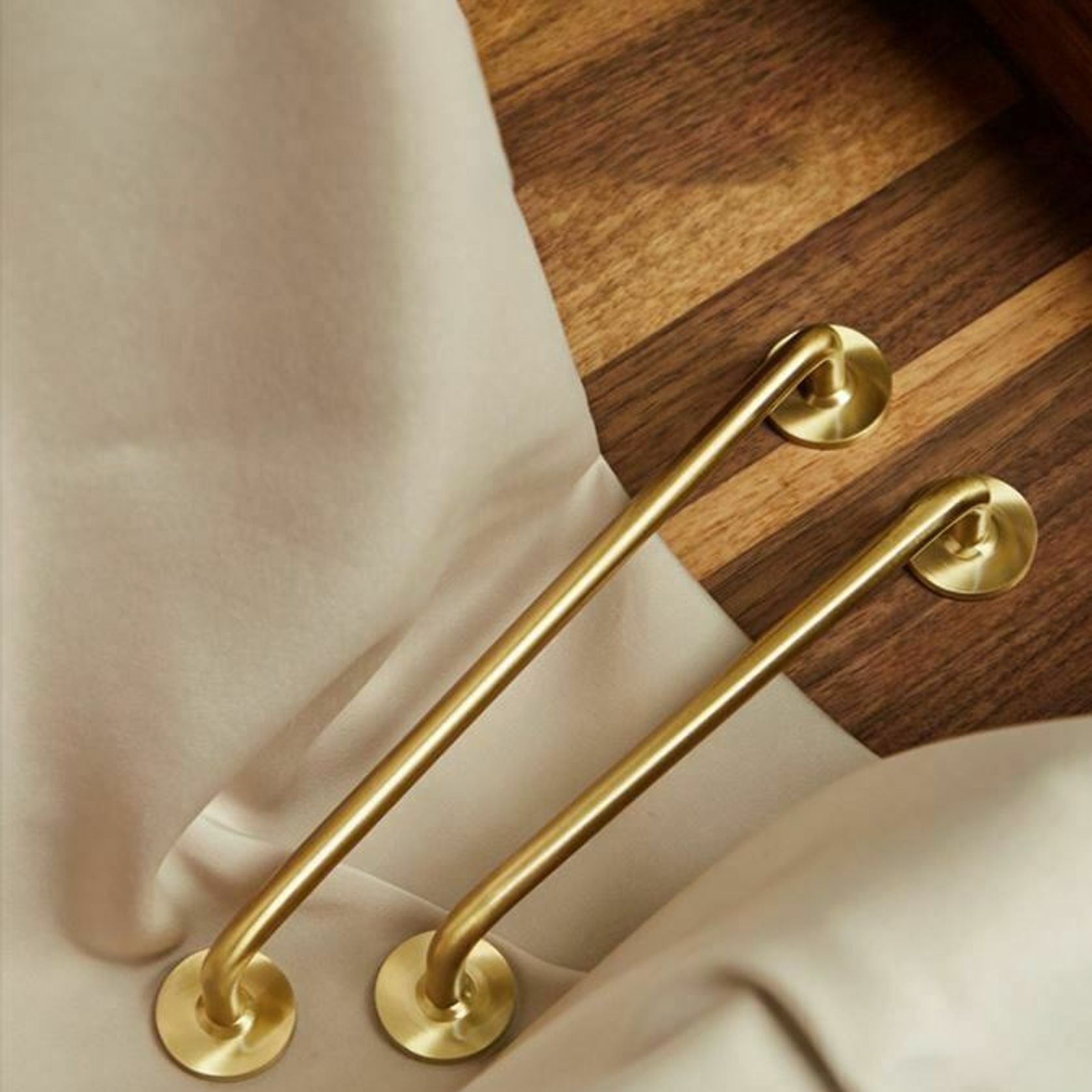 kitchen drawer handles whitehaven solid brass gallery detail image