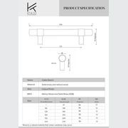 kitchen drawer handles walnut wood solid brass Cable Beach gallery detail image