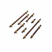 kitchen drawer handles walnut wood solid brass Cable Beach gallery detail image