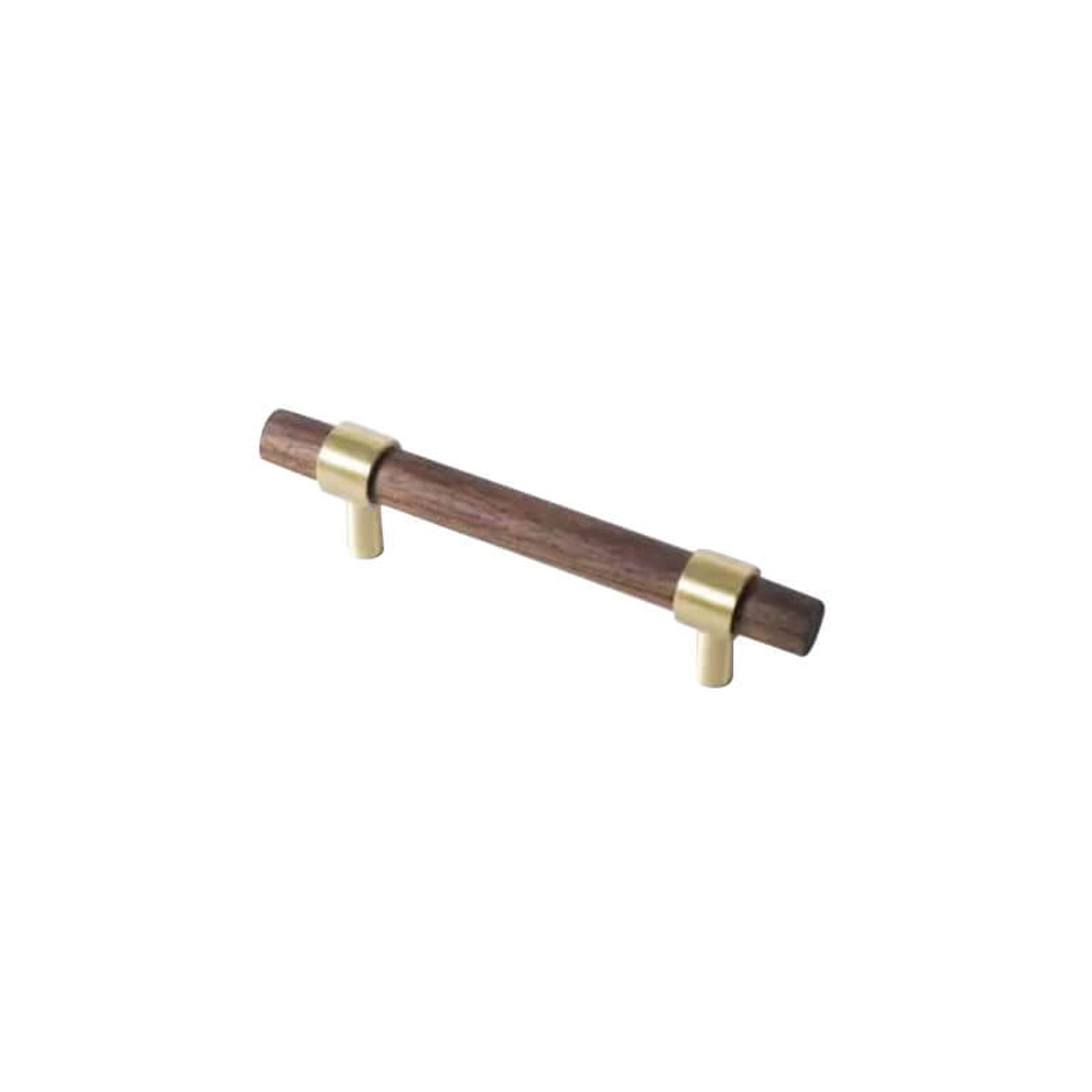 kitchen drawer handles walnut wood solid brass Cable Beach gallery detail image