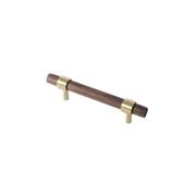 kitchen drawer handles walnut wood solid brass Cable Beach gallery detail image