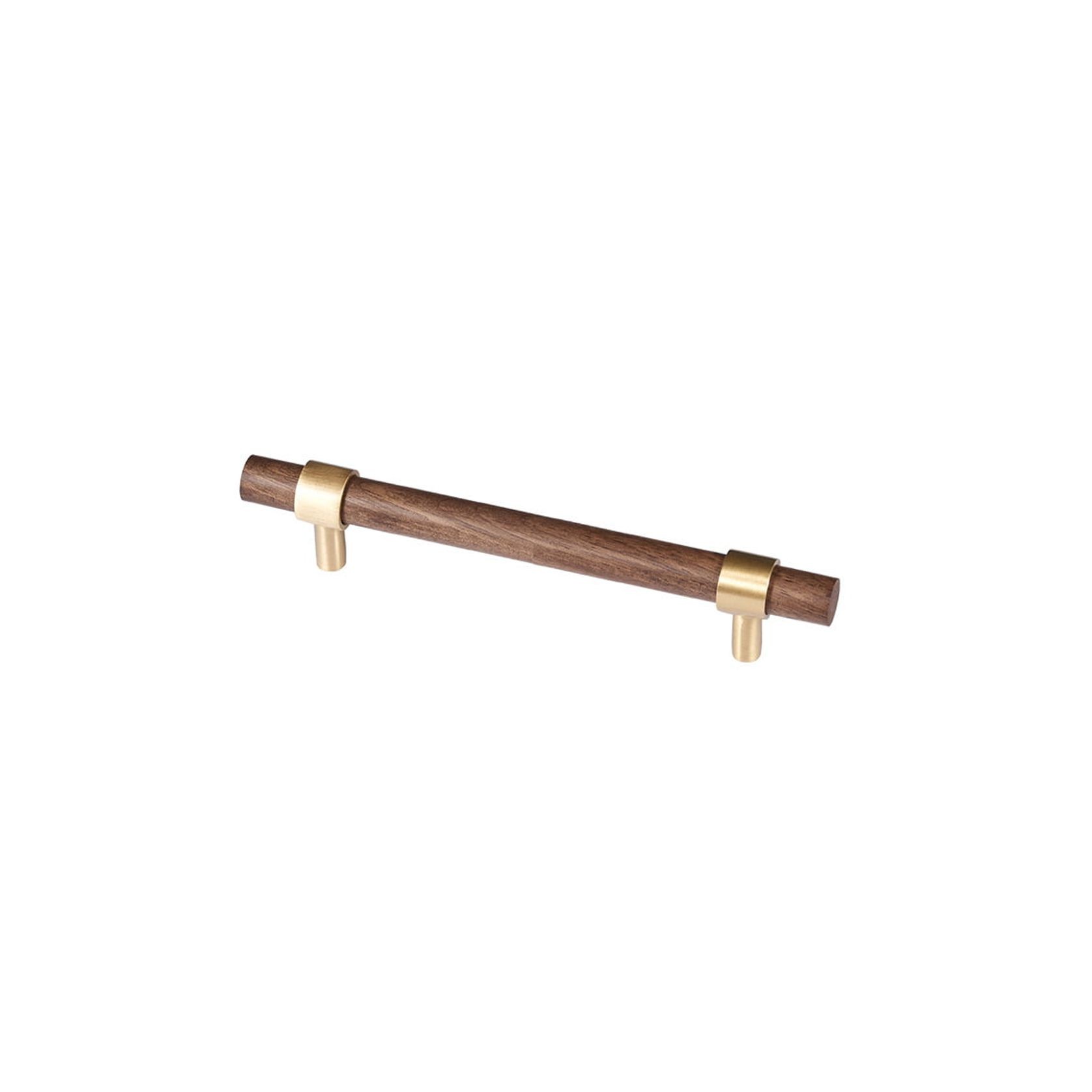 kitchen drawer handles walnut wood solid brass Cable Beach gallery detail image