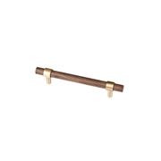 kitchen drawer handles walnut wood solid brass Cable Beach gallery detail image