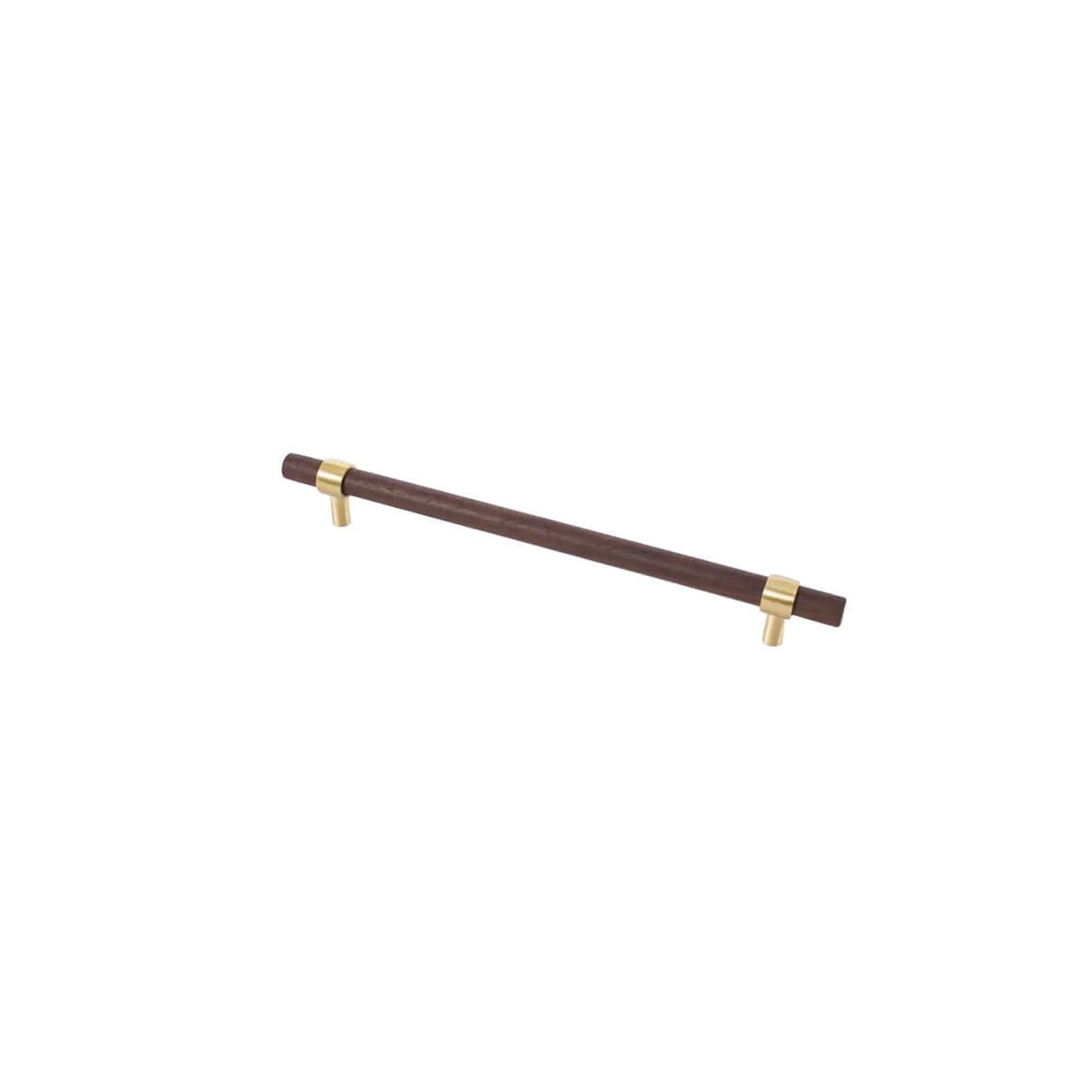 kitchen drawer handles walnut wood solid brass Cable Beach gallery detail image