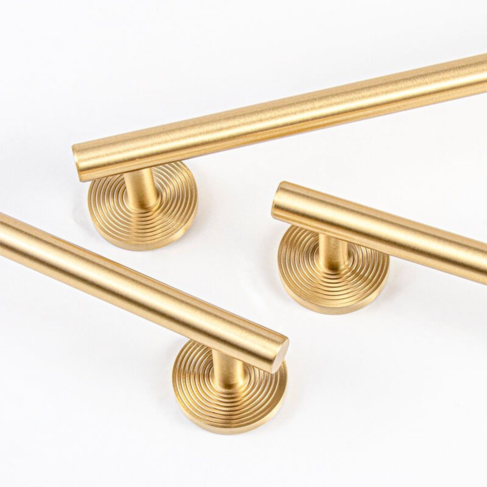 kitchen drawer handles Twilight Beach solid brushed brass gallery detail image
