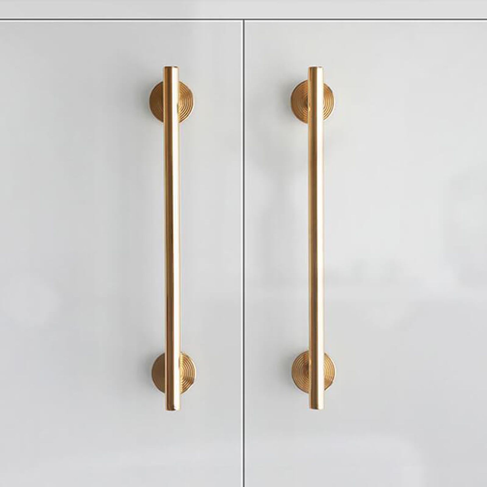 kitchen drawer handles Twilight Beach solid brushed brass gallery detail image