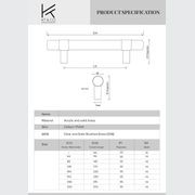 Acrylic Drawer pull Handles Paris brushed brass gallery detail image
