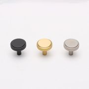 Kitchen drawer Knurled knobs round brass / nickel / black / antique Brass gallery detail image