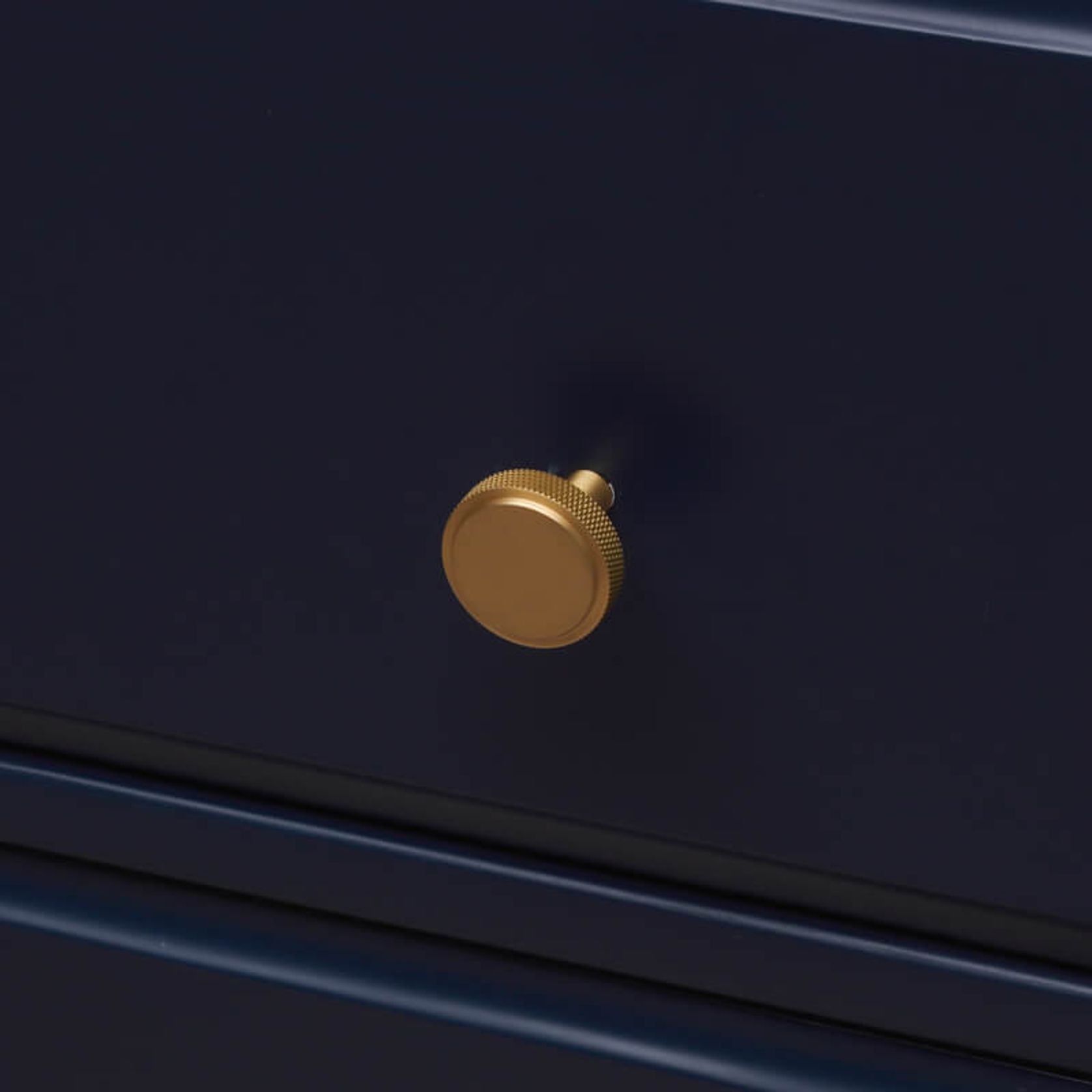 Kitchen drawer Knurled knobs round brass / nickel / black / antique Brass gallery detail image