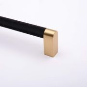 KT&CO Kitchen drawer handles matte black Brass Vaucluse gallery detail image