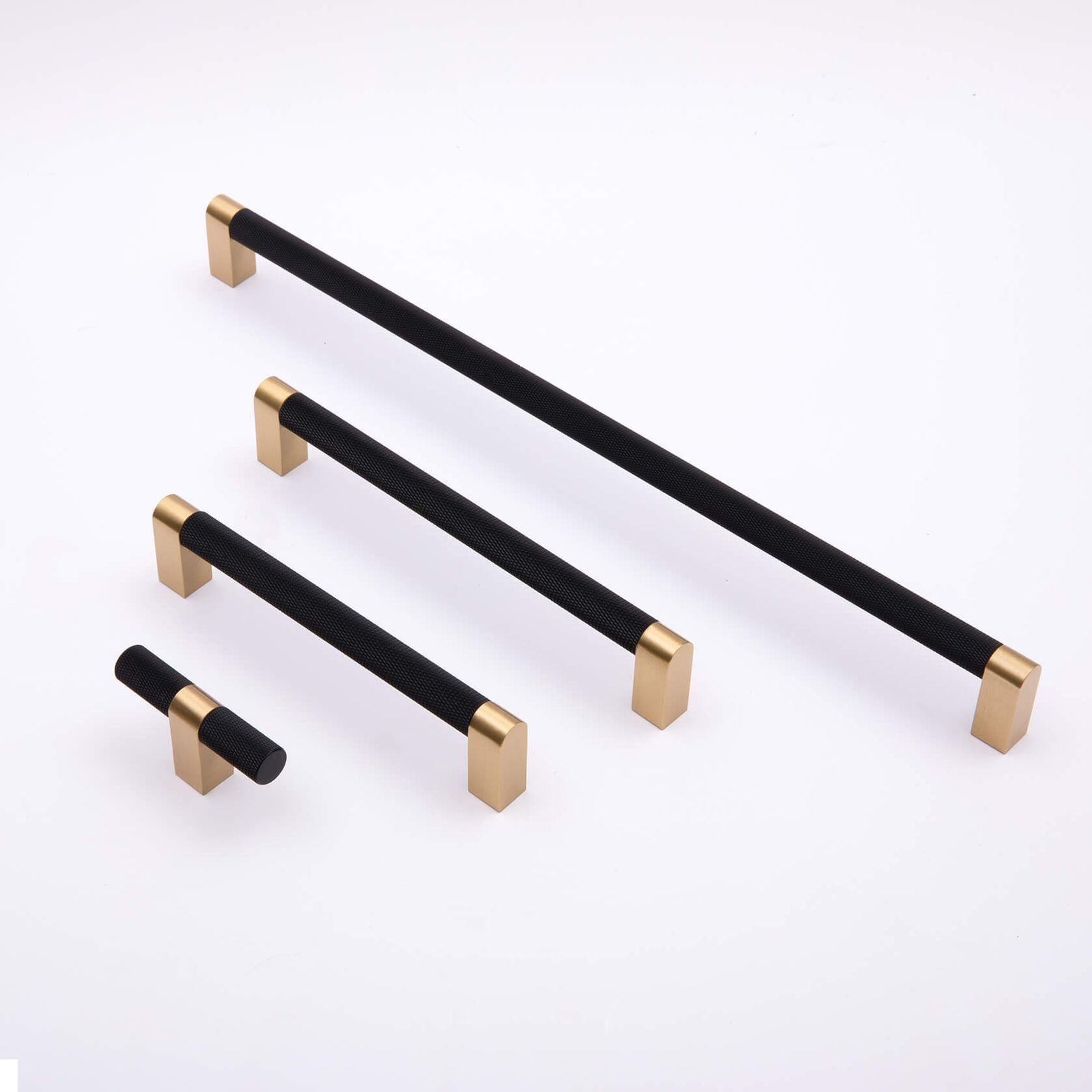KT&CO Kitchen drawer handles matte black Brass Vaucluse gallery detail image