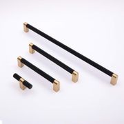 KT&CO Kitchen drawer handles matte black Brass Vaucluse gallery detail image
