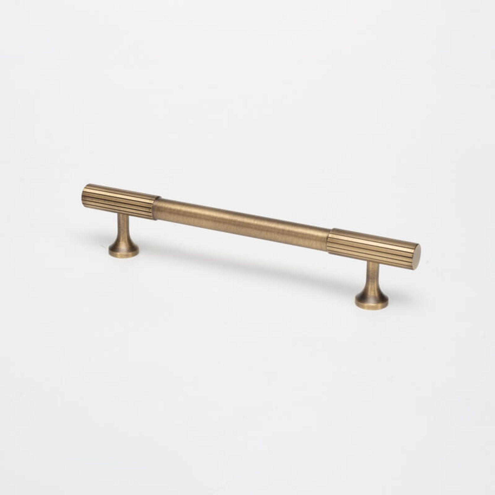 KT&CO Kitchen cabinet handles antique aged brass Rose Bay gallery detail image