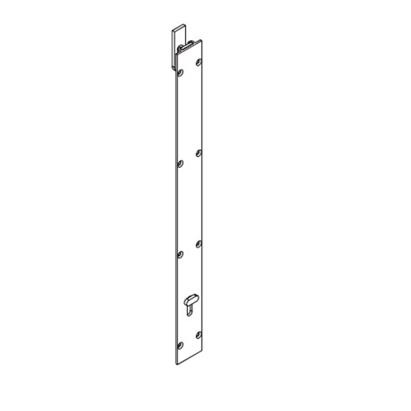Brio Flush Bolt Square 600mm Necked Satin Nickel gallery detail image