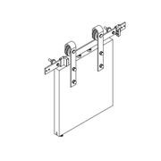 Brio Open Bar Rail Timber 80 2500mm For Top Hung Straight Sliding Panels Stainless Steel OBF80-25 gallery detail image