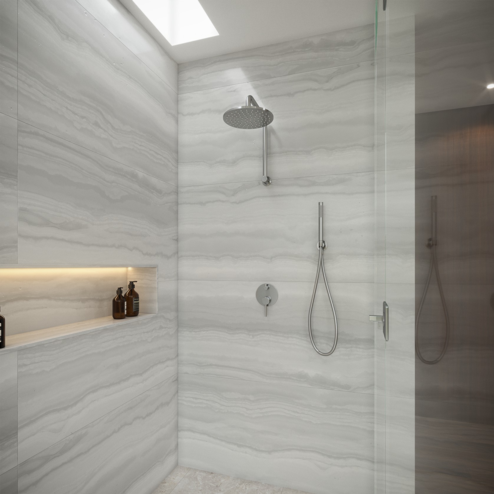 Mira 250mm Brushed Nickel Shower Head gallery detail image