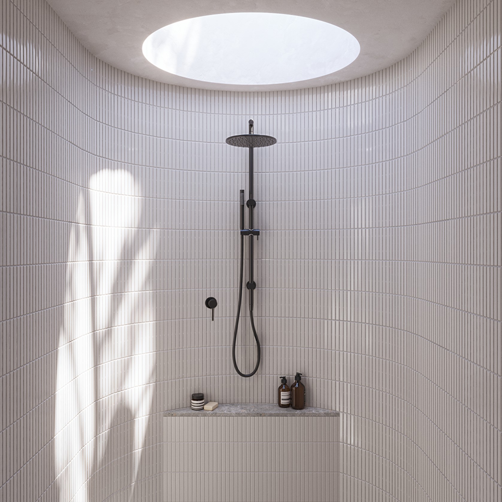 Mira Brushed Gunmetal Wall Mixer gallery detail image