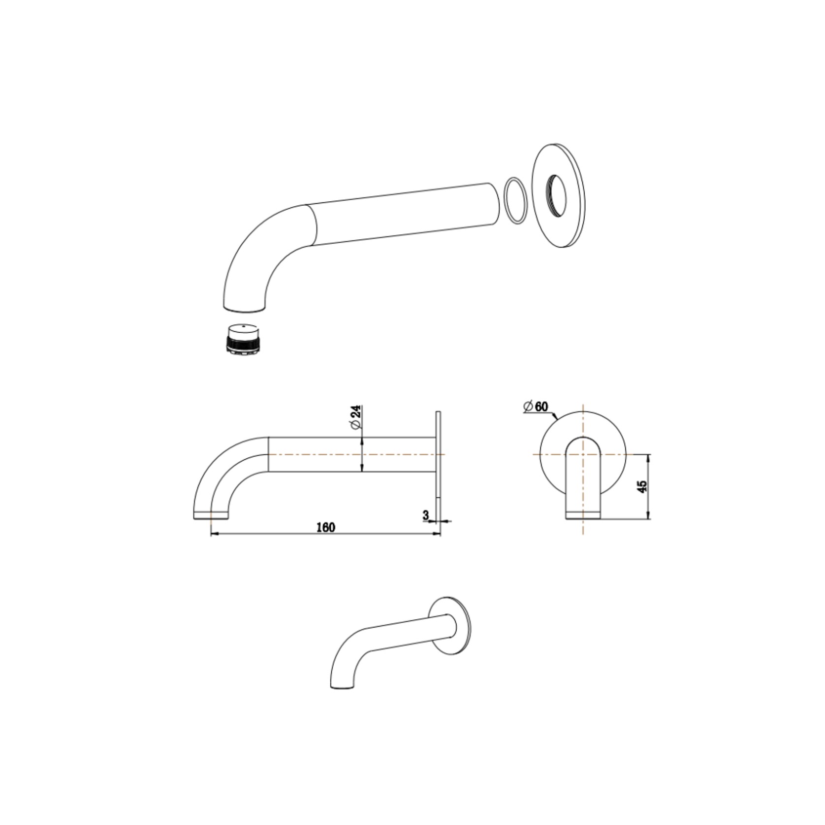 Mica Bath/Basin Spouts gallery detail image